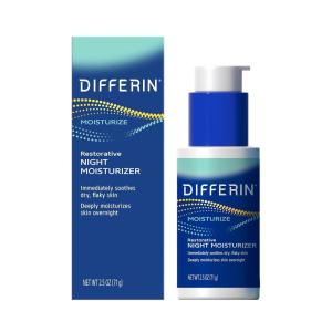 imageDifferin Night Cream with Hyaluronic Acid Restorative Night Moisturizer by the Makers of Differin Gel Gentle Skin Care for Acne Prone Sensitive Skin 25 oz Packaging May Vary